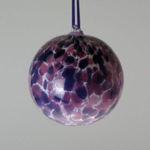 Round Ornaments - purple mix and white