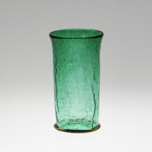 Crackle Beaker - with amber foot wrap