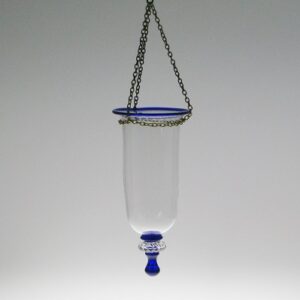 Lamp - Venetian, clear with blue accents
