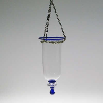 Lamp - Venetian, clear with blue accents