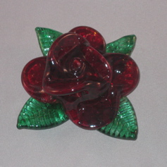 Paperweight - Rose, red