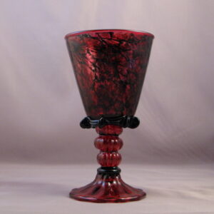 Betrothal Goblet - Venetian, ruby and black