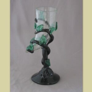 Goblet - Leafy, Horn, crackle