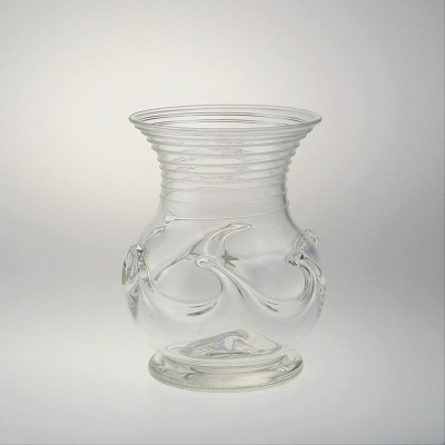 Lilypad Vase - Early American, clear