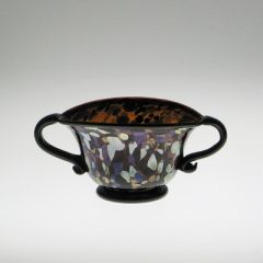 Bowl - Roman, multi-colored with handles