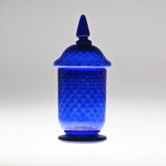 Jar - Early American, cobalt with lid