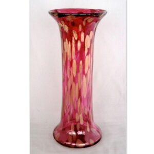 Vase - Straight, ruby and adventurine gold