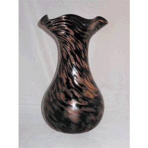 Vase - Crinkle, black and gold